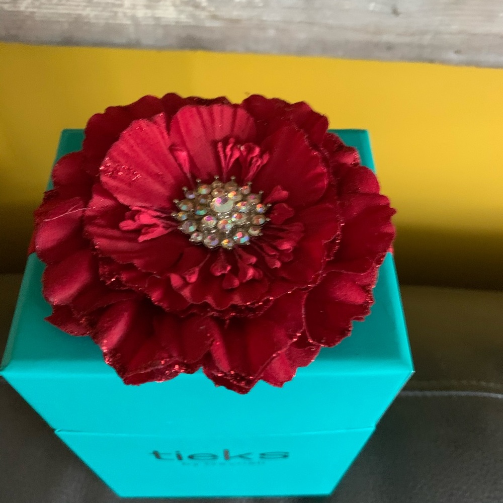 Empty Tieks box with flower.  Shoes not included